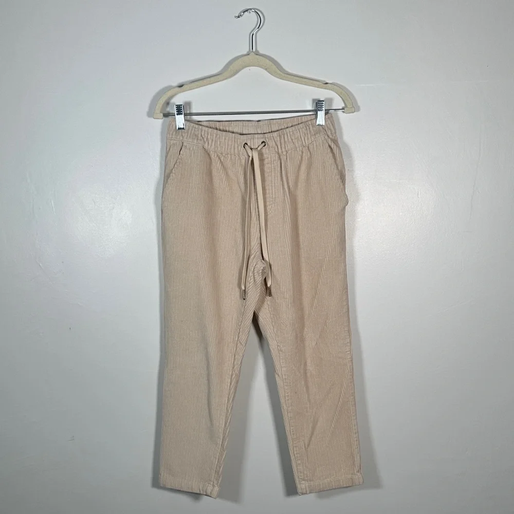 Dandy Del Mar XS Cotton Drawstring Corduroy Pants Beige Made in Italy